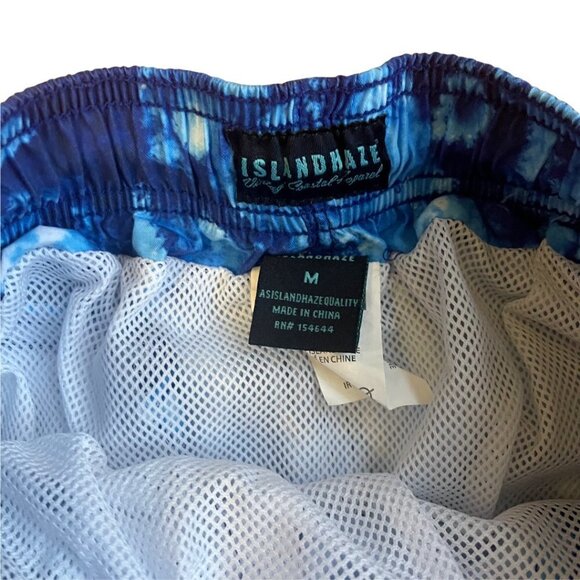 Island Haze Drawstring Swim Shorts Blue Sky Patterned Trunks Size Medium… - Picture 6 of 7